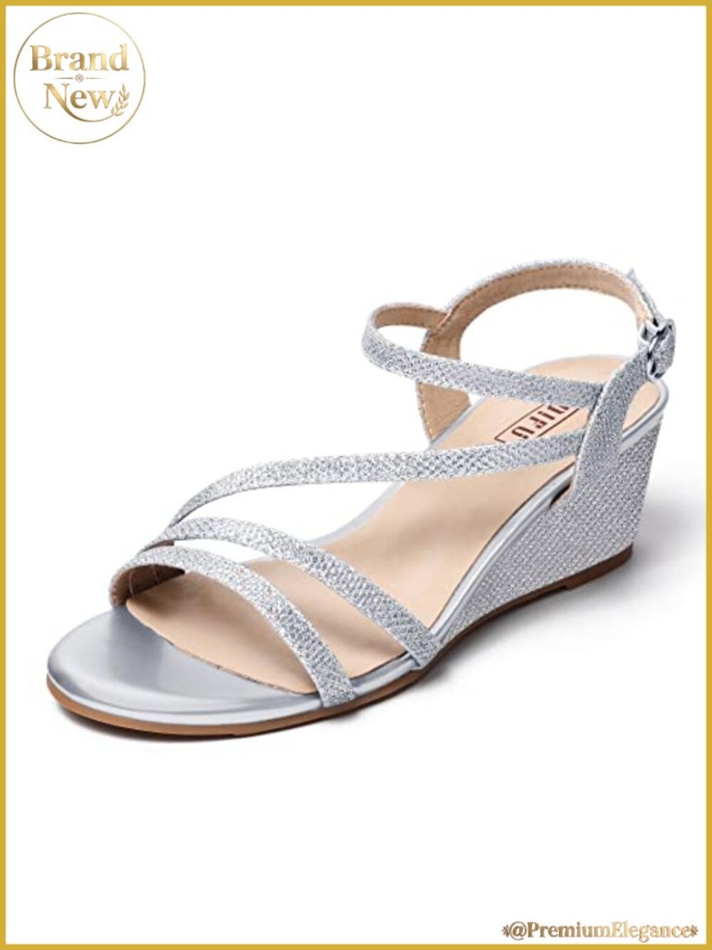 Women's Wedge Heel Slingback Sandals Ankle Strap Dressy Low 2 Inch